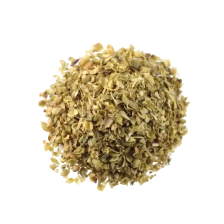 Heap of oregano on a white background