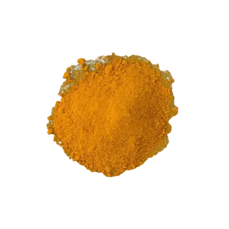 Turmeric photographed from above on a plain white background.