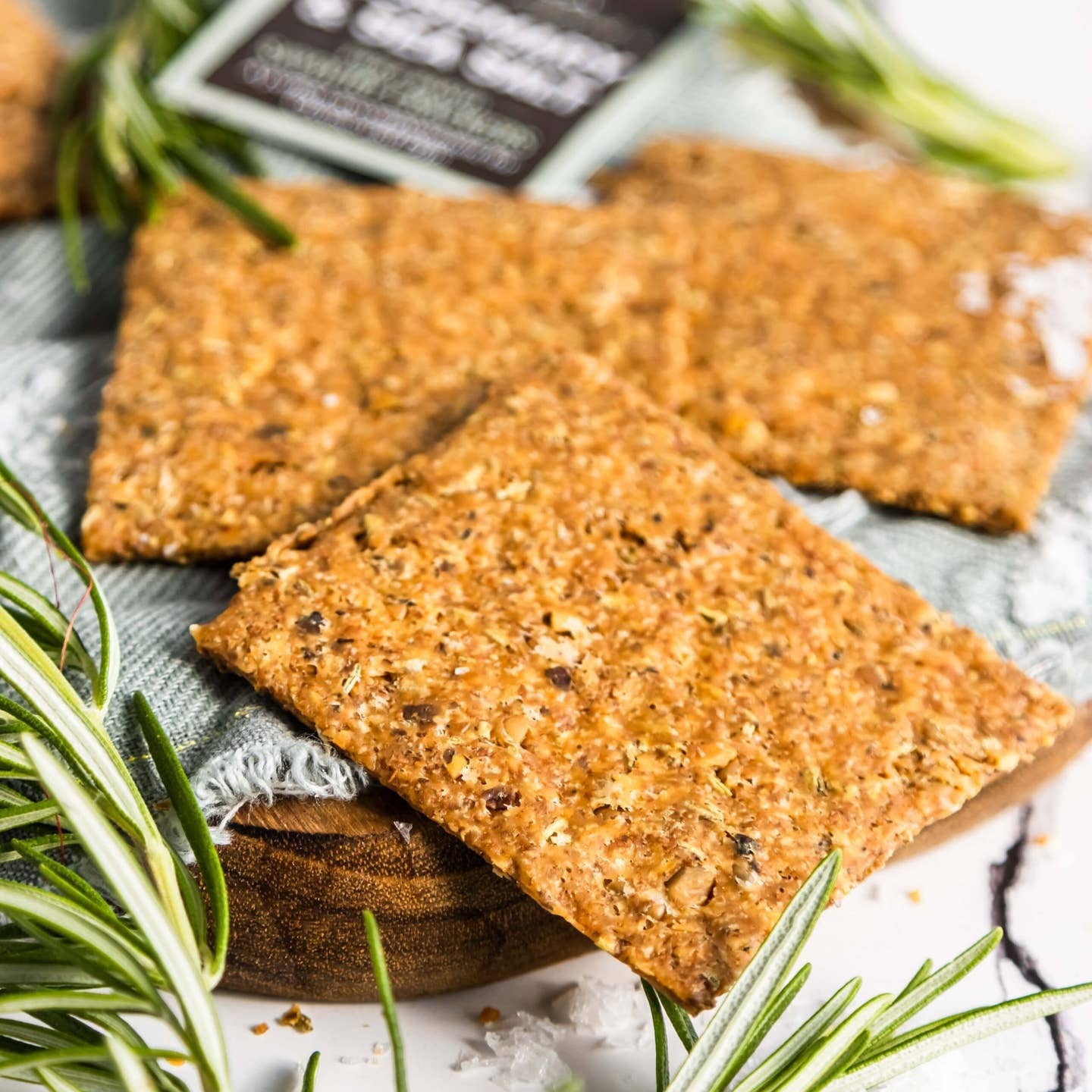Rosemary & Sea Salt Yorkshire Savoury Crackers image 0