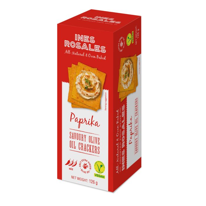 Ines Rosales Paprika Savoury Olive Oil Crackers