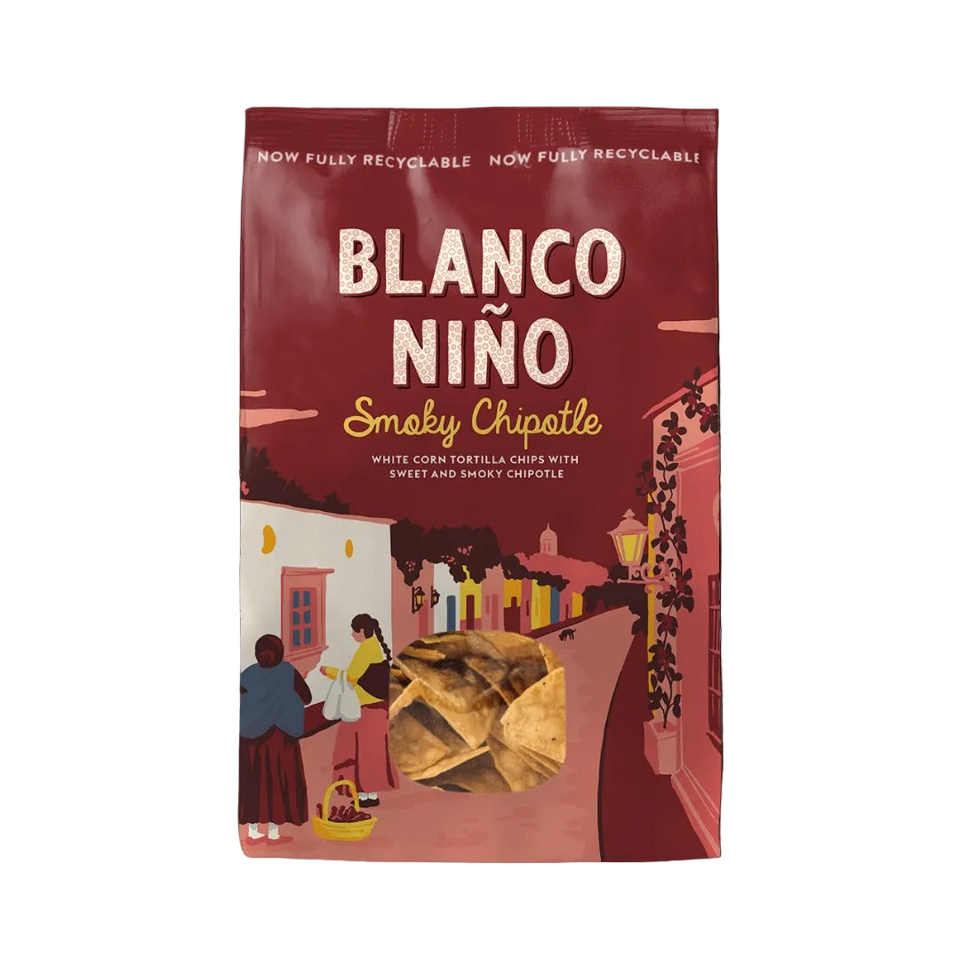 Blanco nini chipotle tortilla chips on a white background 