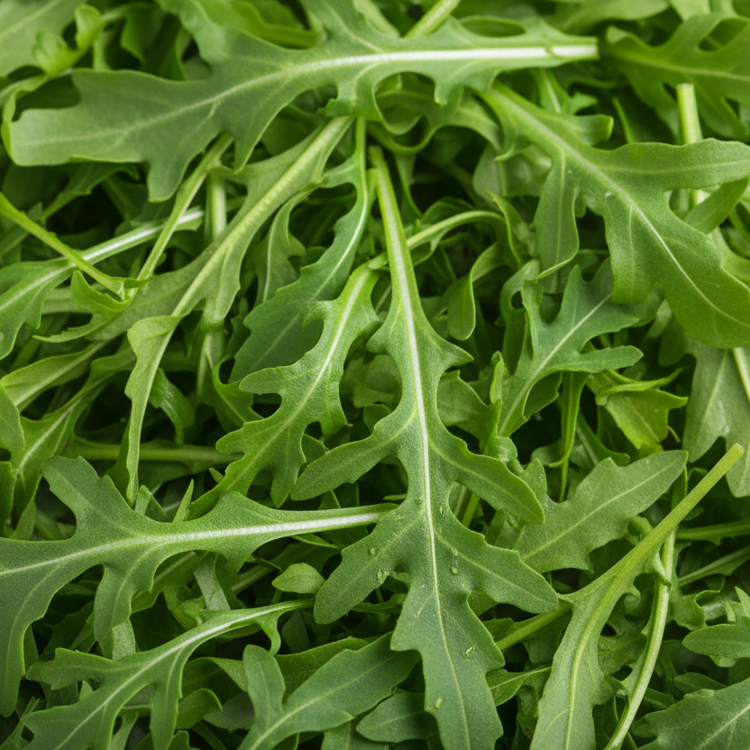 close up of large amount of rocket leaf