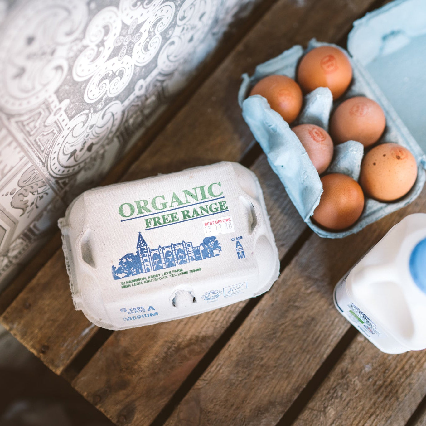 Close-up of Organic Eggs (Large) 