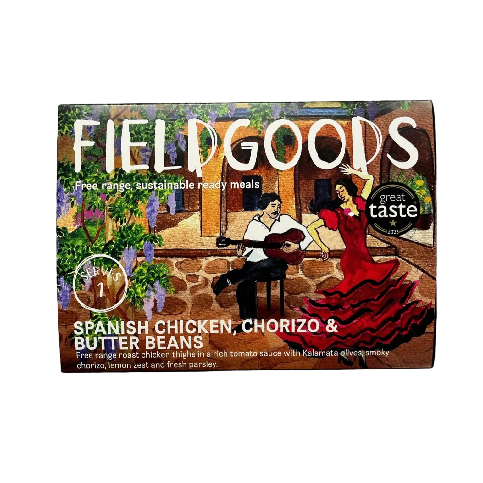 Fieldgoods Spanish Chicken Ready meal on a white background