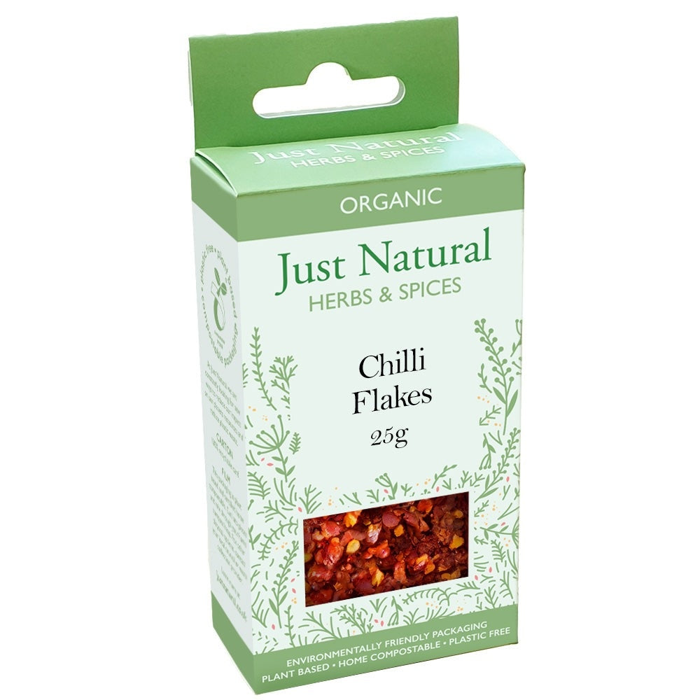Close-up of Just Natural Chilli Flakes